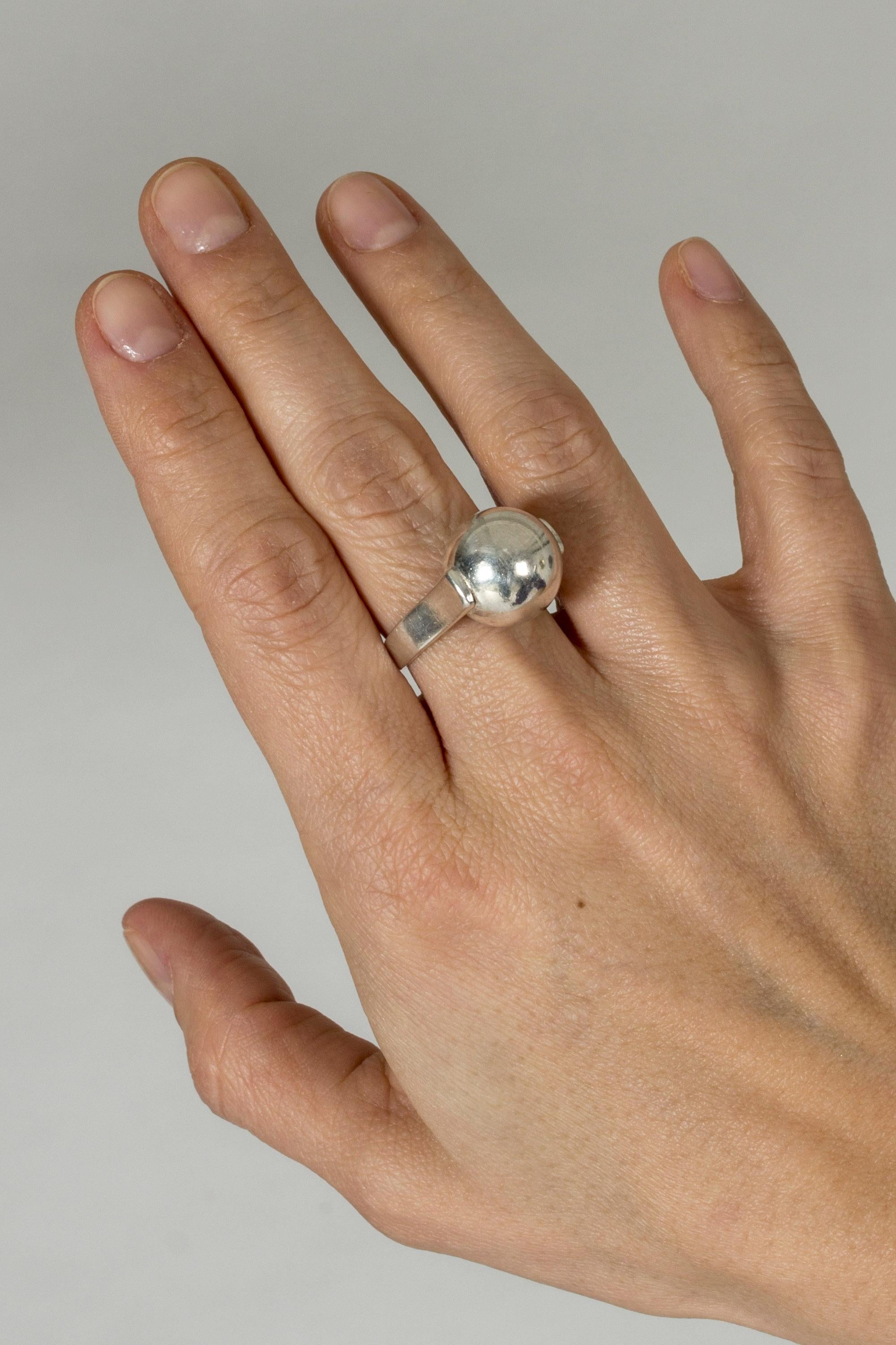 Silver Ring by Isaac Cohen, Sweden, 1966 In Good Condition In Stockholm, SE