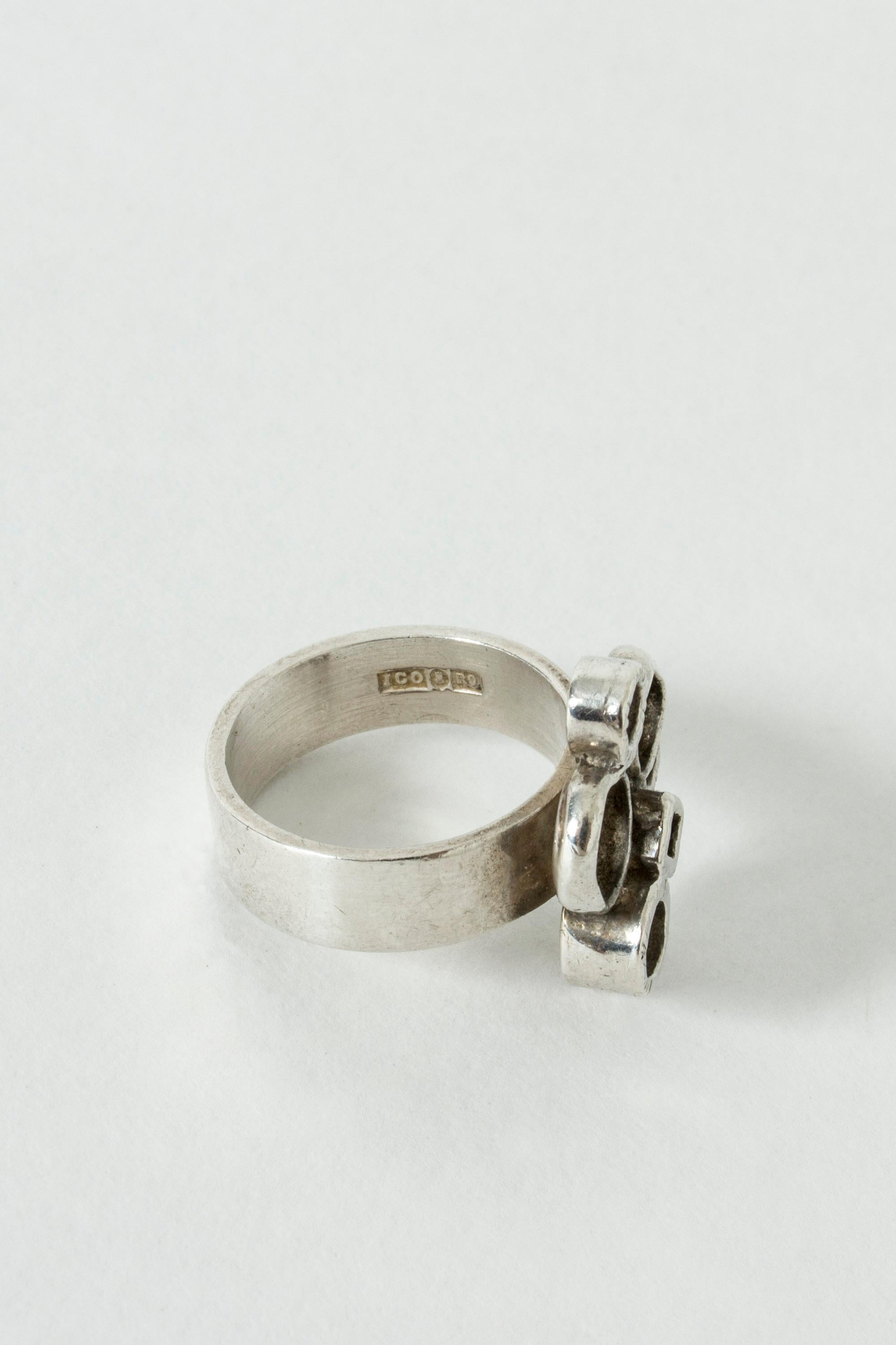 Silver Ring by Isaac Cohen, Sweden, 1967 In Good Condition In Stockholm, SE