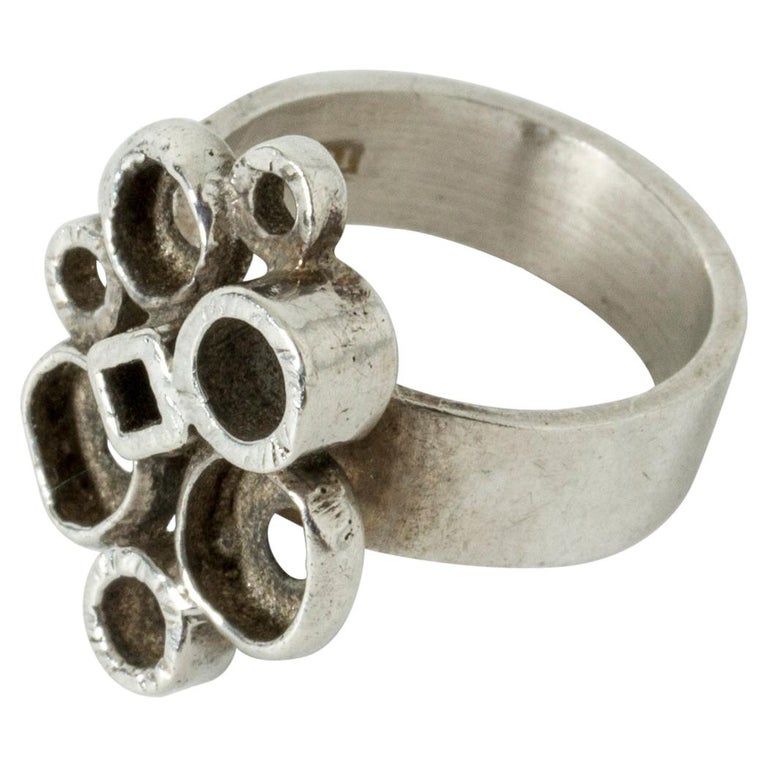 Silver Ring by Isaac Cohen, Sweden, 1967 at 1stDibs