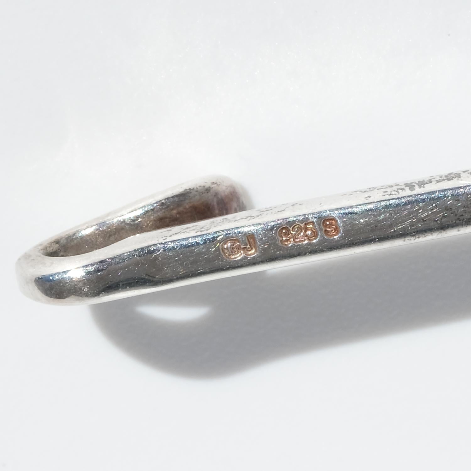 Anello da collo in argento, cristallo di rocca e diamanti di Vivianna Torun Bülow-Hübe in vendita 4
