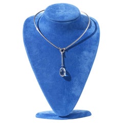 Silver, Rock Crystal and Diamonds Neck Ring by Vivianna Torun Bülow-Hübe