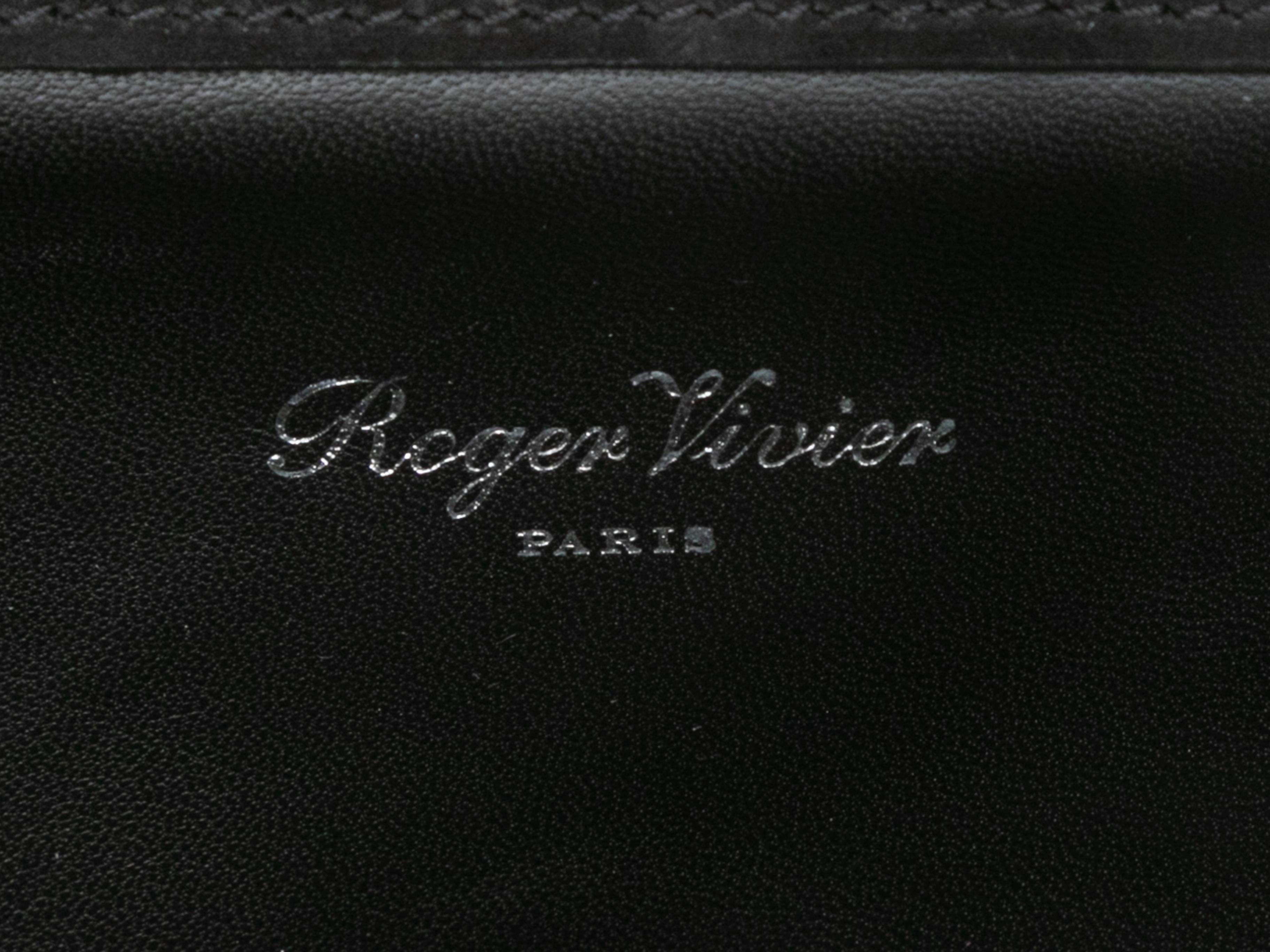 Silver Roger Vivier Small Patent Prismick Clutch For Sale 3