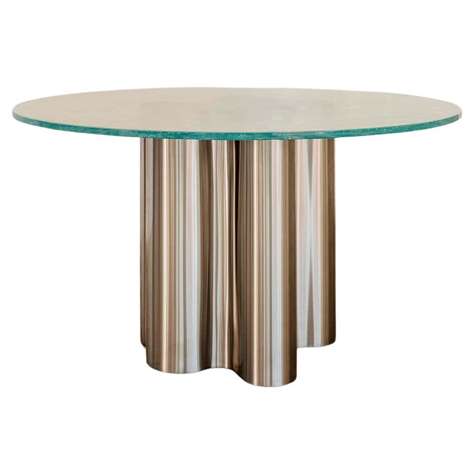 Flight Dining Table by Sabrina Landini, Art Silver Glass, Rose ...
