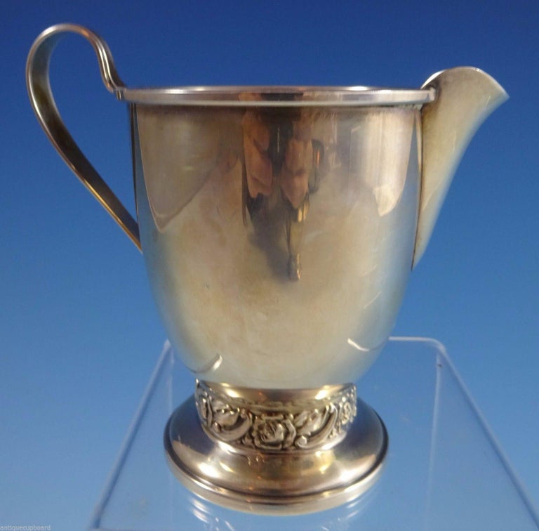 Silver Rose by Oneida Sugar and Creamer Set of 2 Pieces 609 For Sale