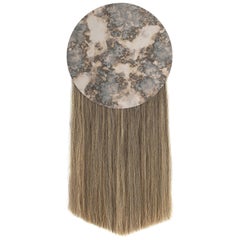 Silver Round Antiqued Mirror with Horsehair - Hera Mirror by Ben & Aja Blanc
