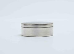 Silver Round Trinket Box / Dresser Box, 1960s