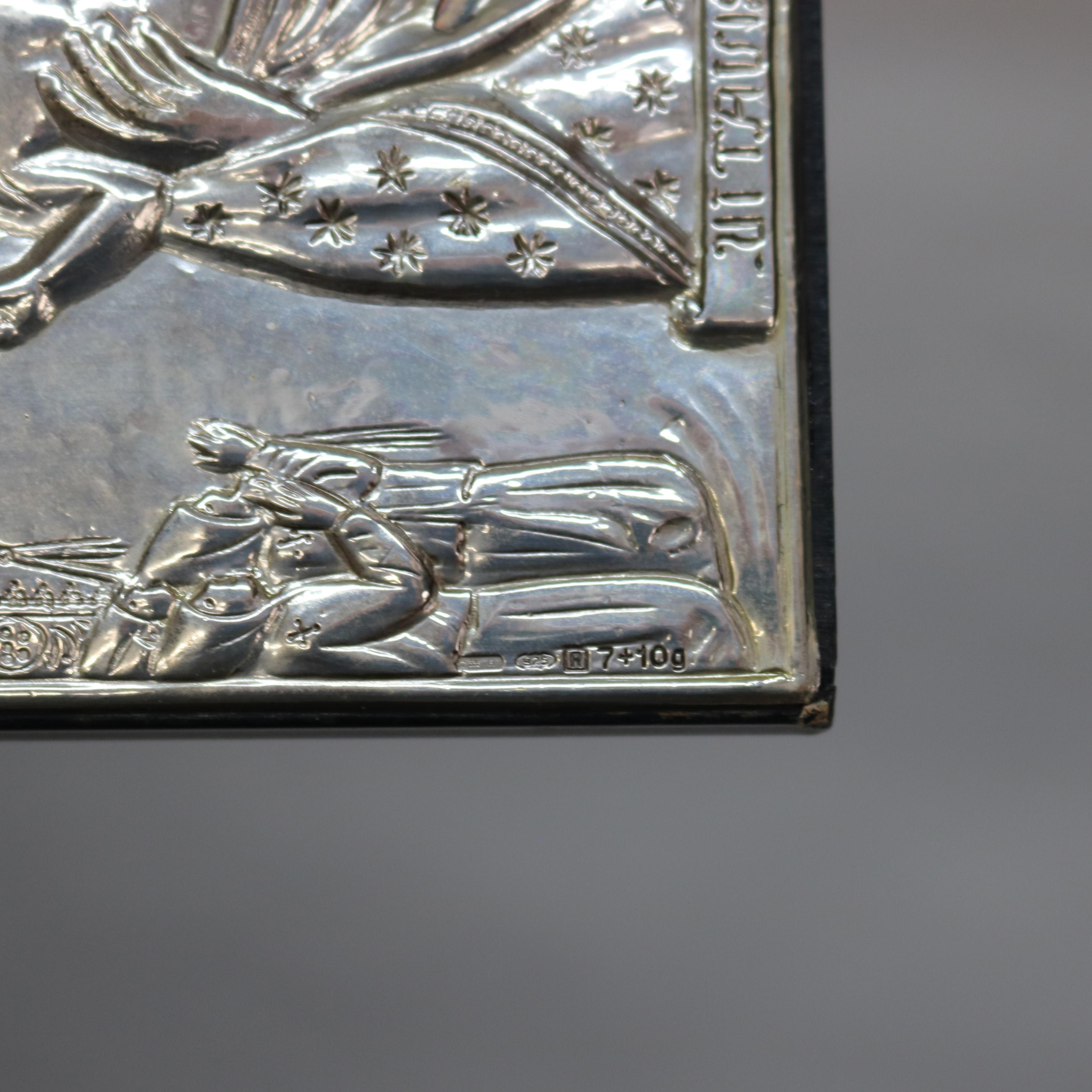 Silver Russian Icon Painting With Hall Marks 20thC For Sale 3
