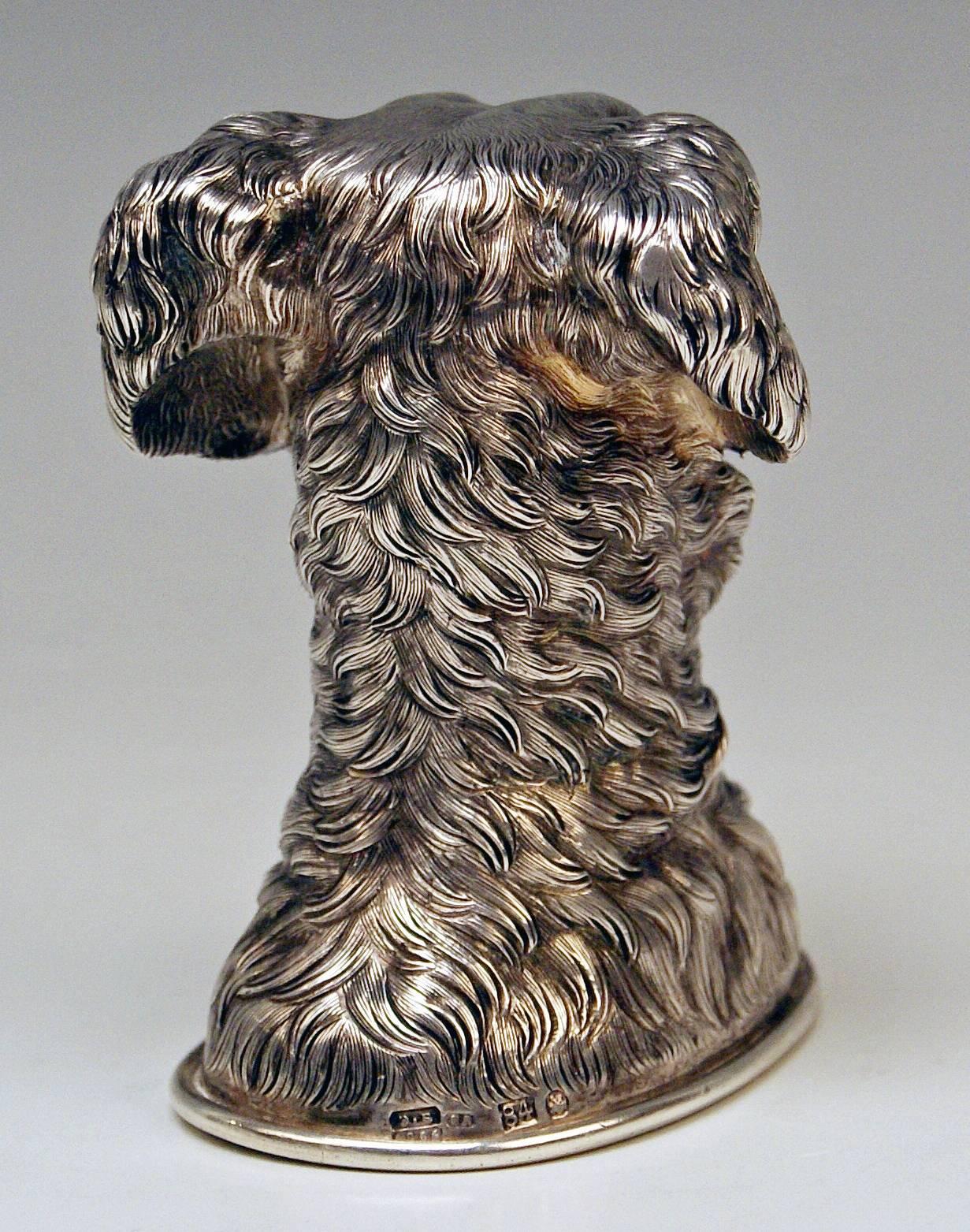 Other Silver Russian Stirrup Cup Dog Head by Samuel Arnd St.Petersburg, 1856