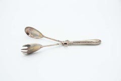Silver salad or bread tongs