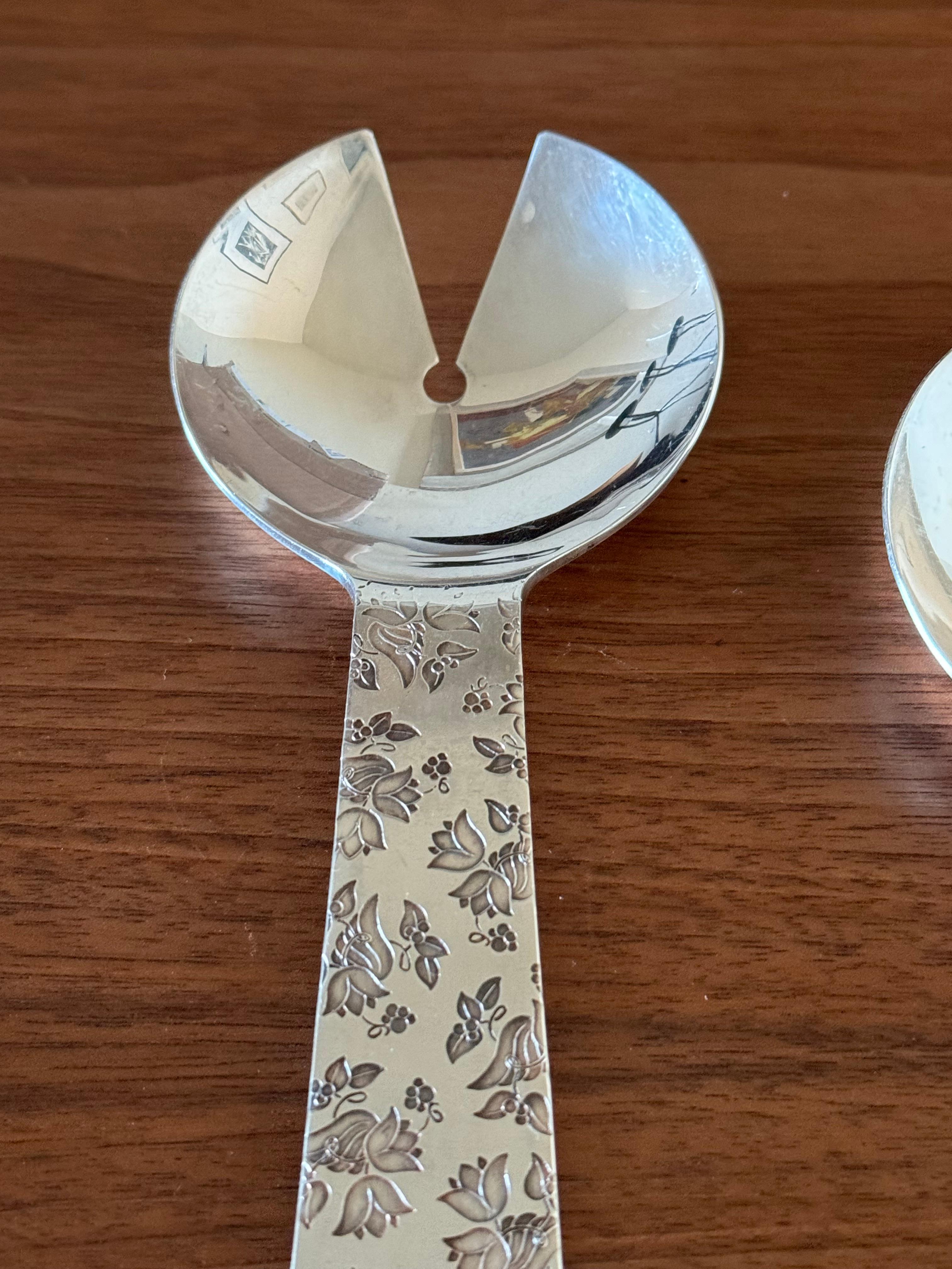 Modern Silver Salad Tongs by Micheal Graves for  Swid Powell and Reed & Barton