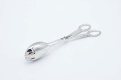 Silver salad tongs