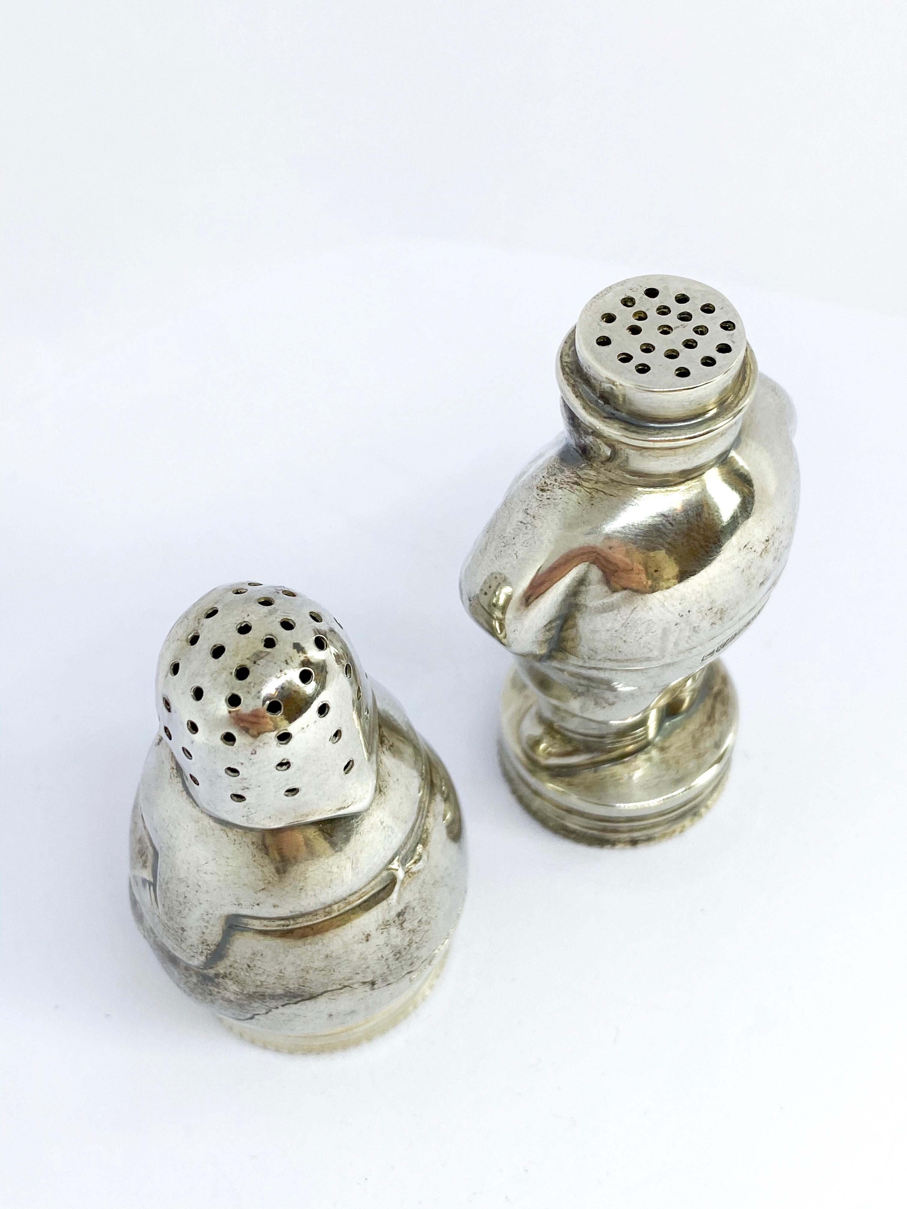 Women's or Men's Silver Salt and Pepper Shaker Finland 1977 and 1978