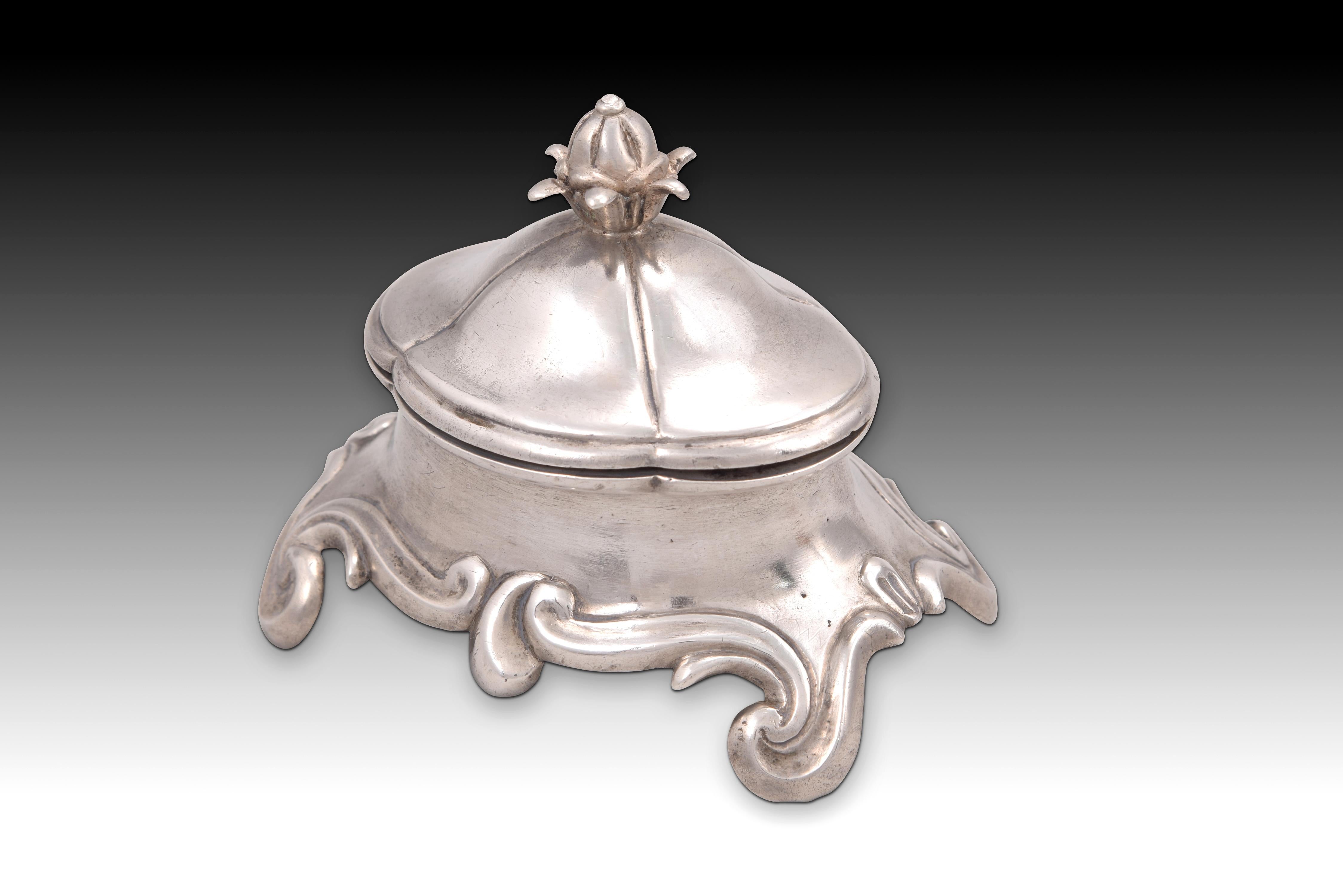 Neoclassical Silver Salt Box, Lizasoain, Spain, Madrid, 1768 For Sale