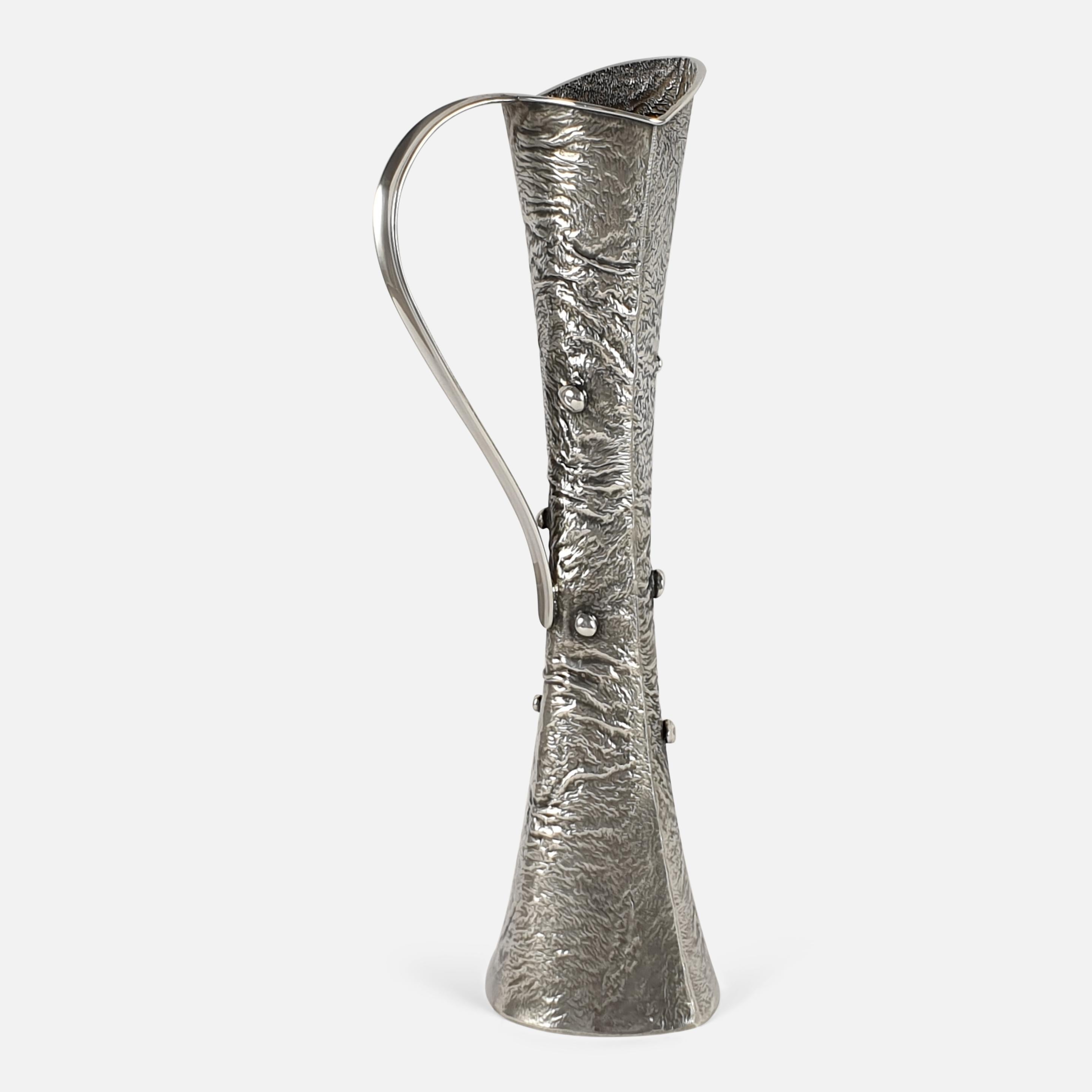 Silver Samorodok Vase, Kultakeskus Oy, Finland, 1972 In Good Condition For Sale In Glasgow, GB
