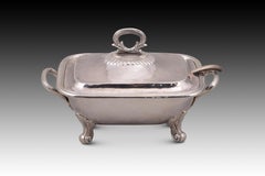 Silberne Sauciere, Platerías López, Spanien, 20. Jahrhundert