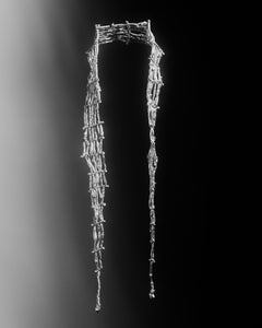 Silver Scarf Necklace by Claudia Lepik