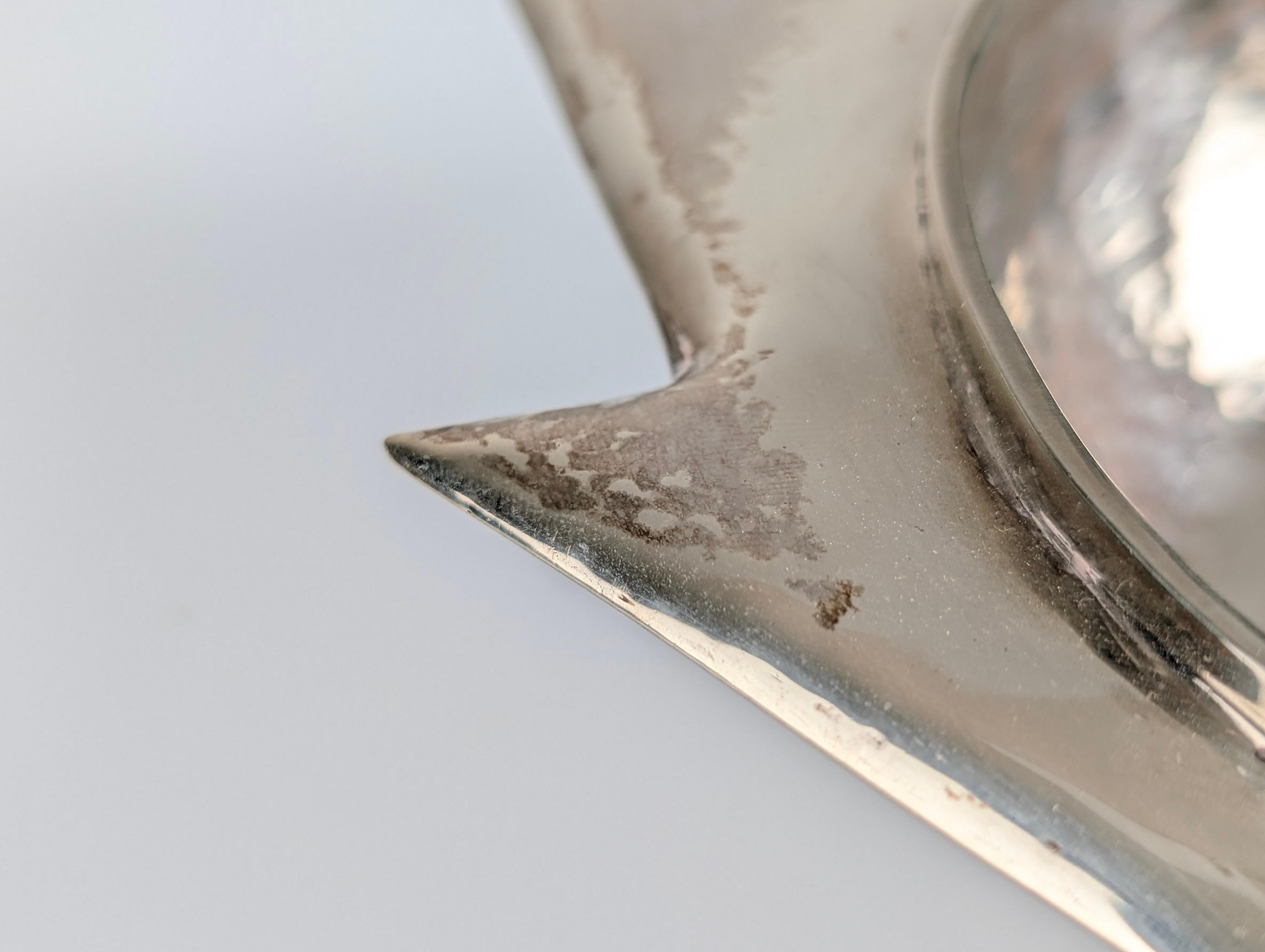 Silver Sculptural Bowl by Graziella Laffi, Signed, Peru, 1960s For Sale 4