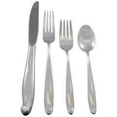 Silver Sculpture by Reed and Barton Sterling Silver Flatware Set Service 40 Pcs