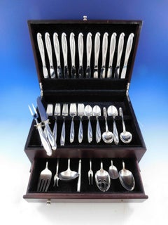 Silver Sculpture by Reed and Barton Sterling Silver Flatware Set Service 70 Pcs