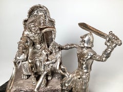 Silver Sculpture Titled Solomon's Trial by Yaacov Heller