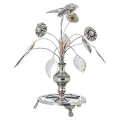 Silver - Sealed silver toothpick holder - 19th century