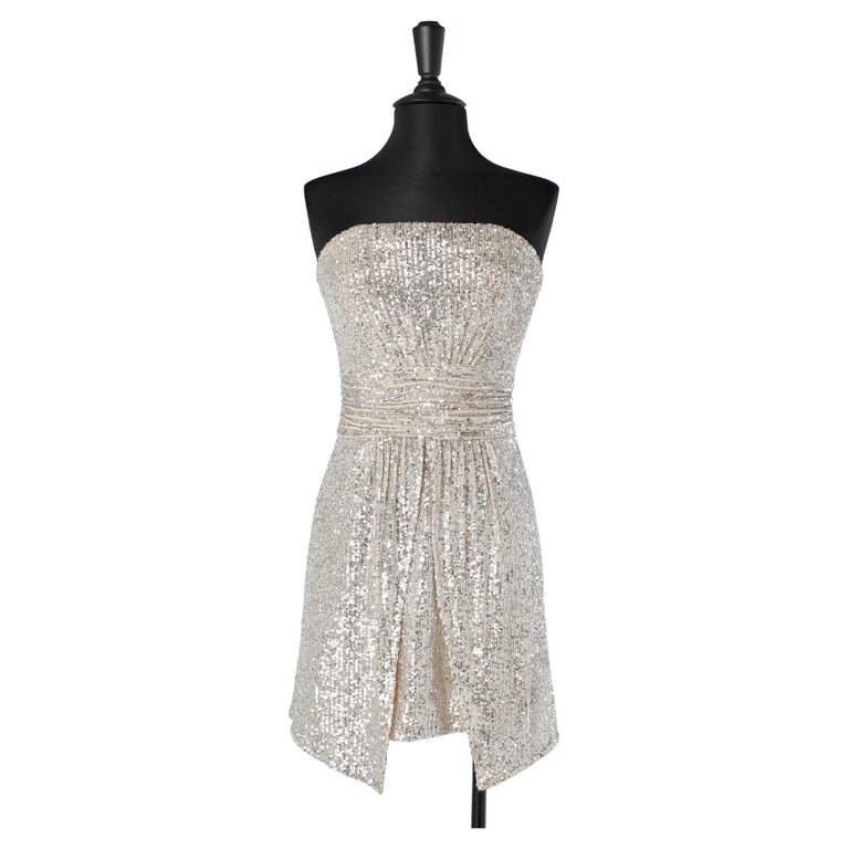 ramy brook silver sequin dress Ramy Brook Rina Sequin Dress In Silver