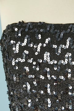 Silver sequin bustier evening dress on lurex jersey base Mike Benet  Formals