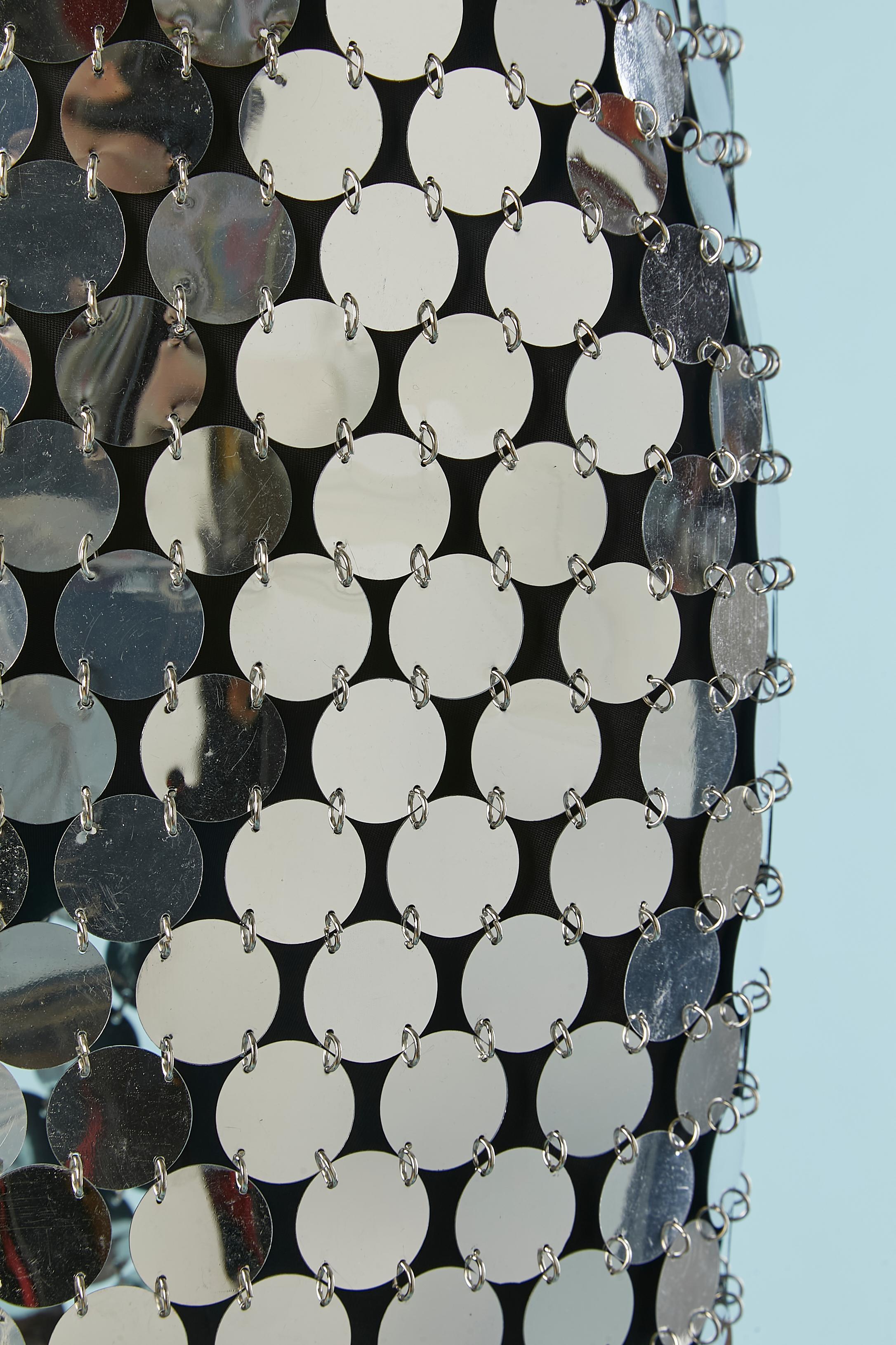 Black Silver sequin cocktail dress For Sale