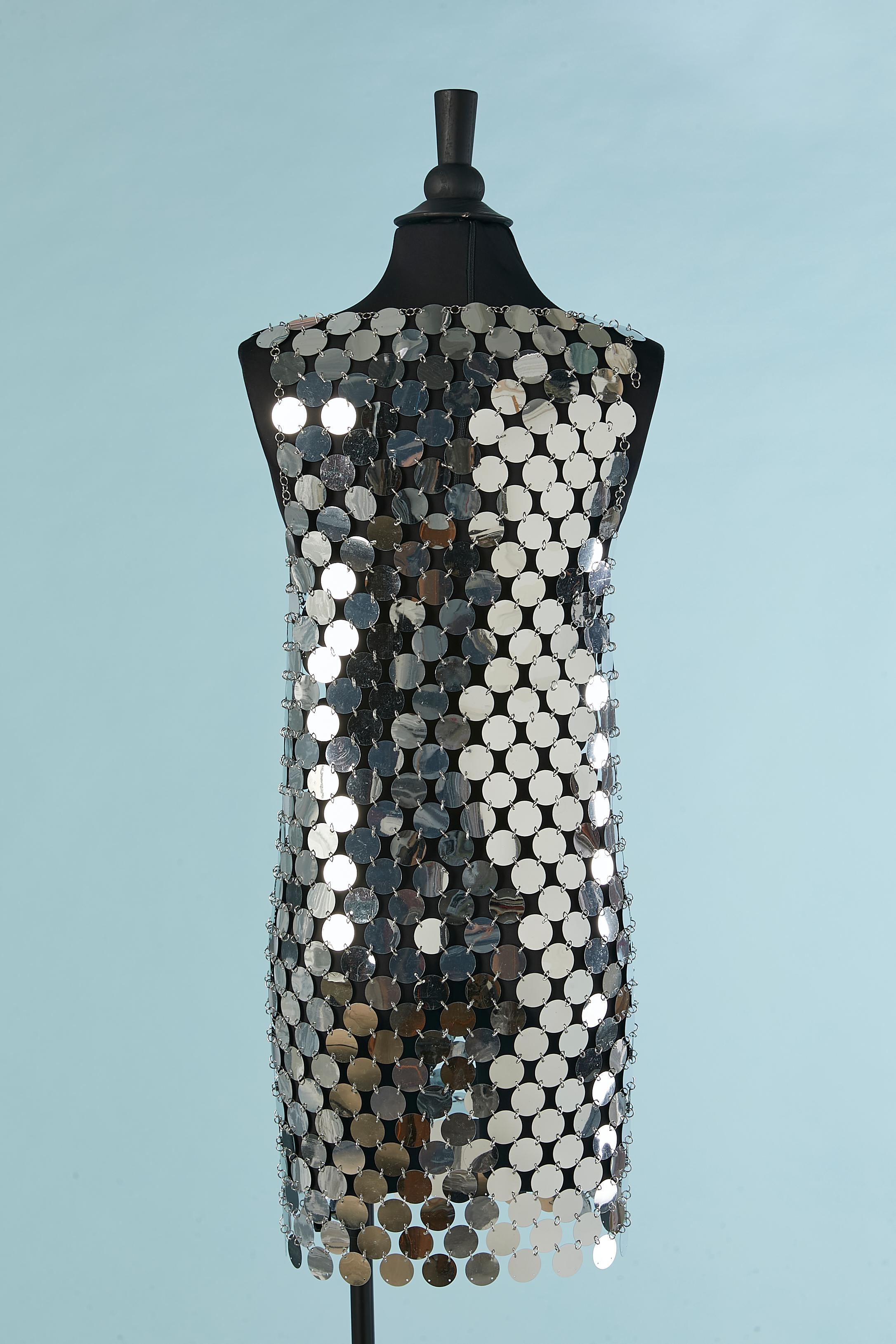 Women's or Men's Silver sequin cocktail dress For Sale