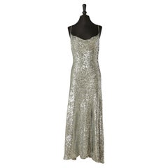 Silver sequin evening dress JONATHAN SIMKHAI