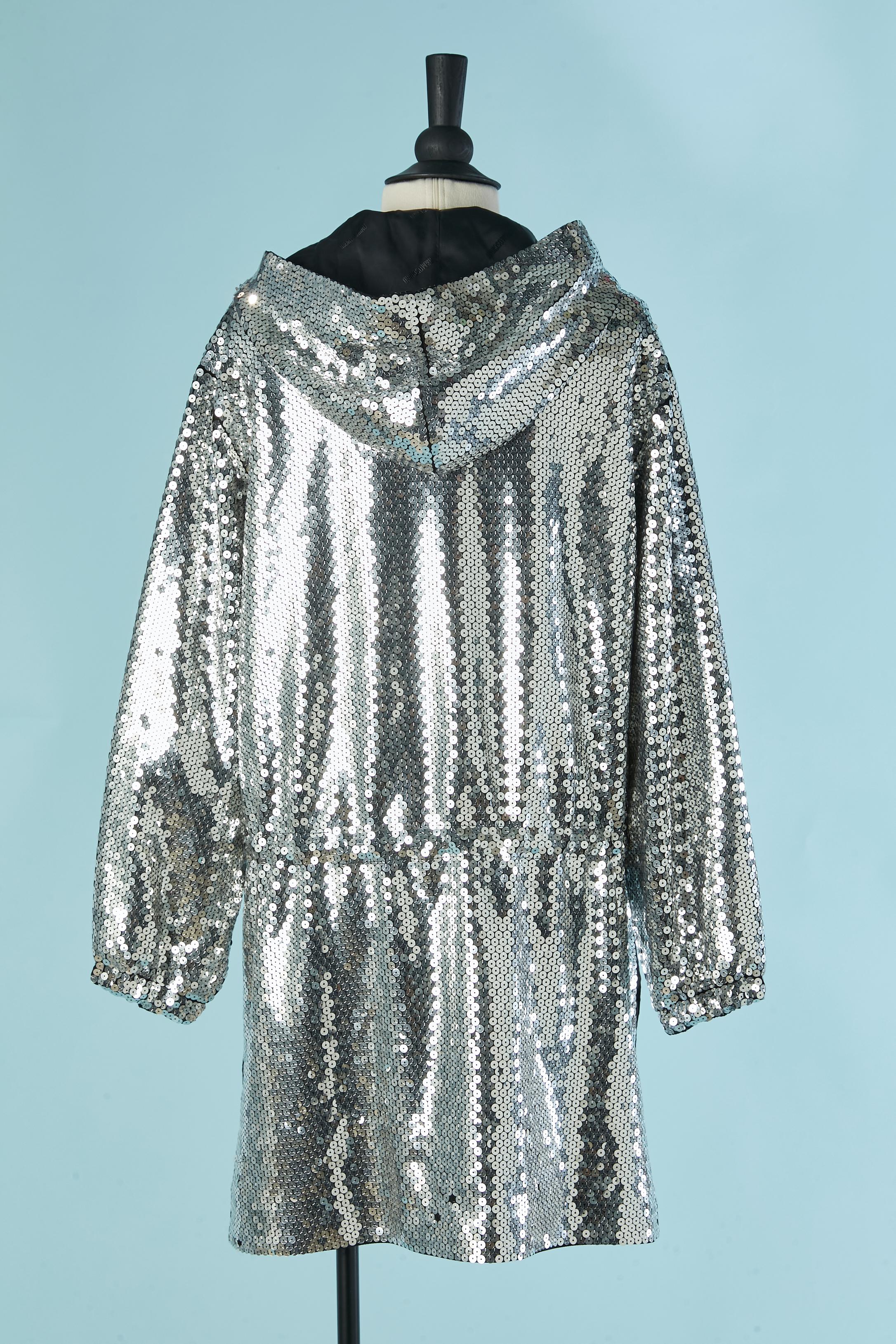 Felpe con cappuccio con paillettes argento MOSCHINO for H&M 2018 in vendita 1
