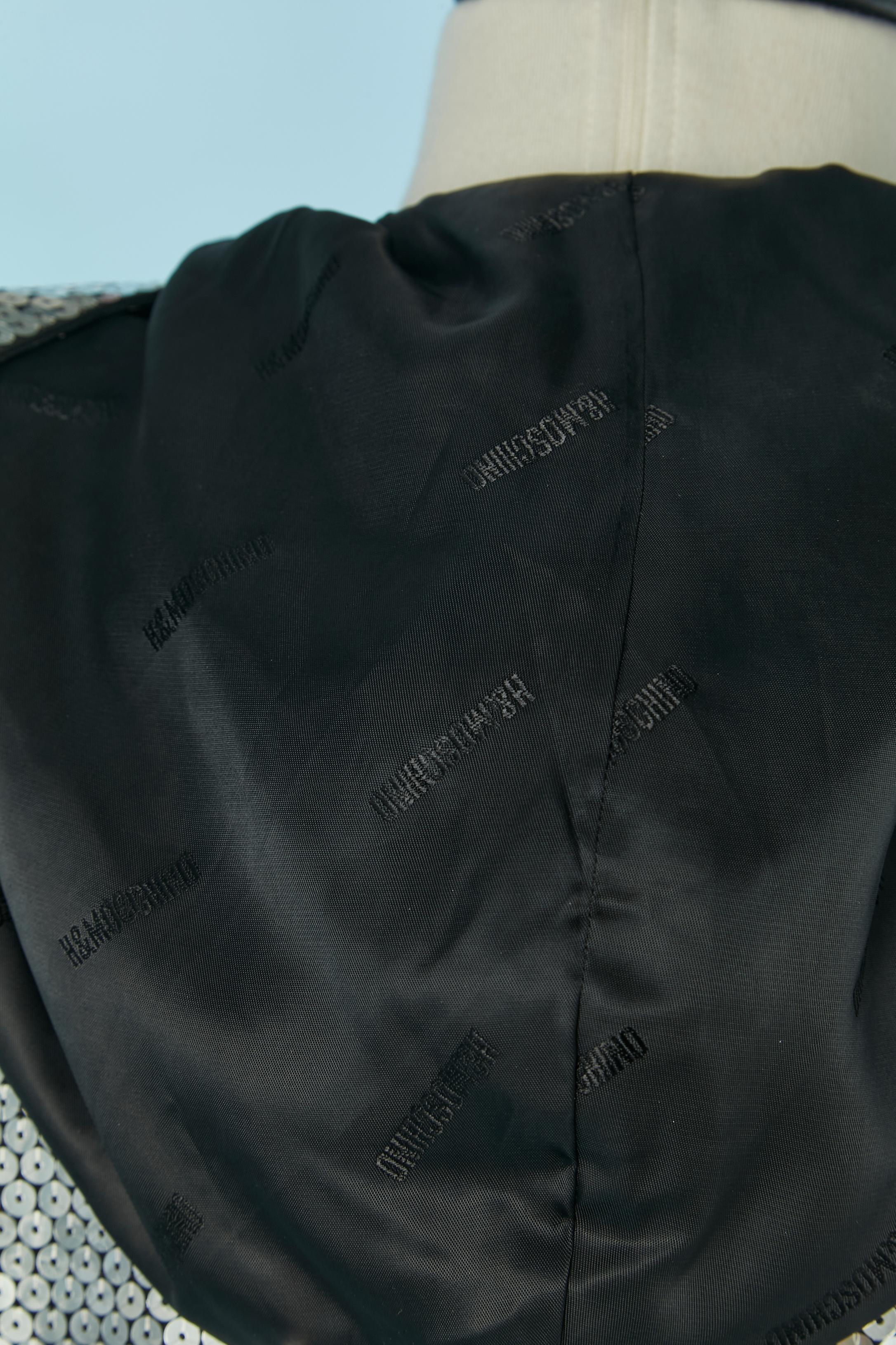 Felpe con cappuccio con paillettes argento MOSCHINO for H&M 2018 in vendita 2