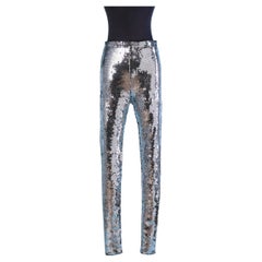 Legging de lentejuelas plateadas ALEXANDRE VAUTHIER