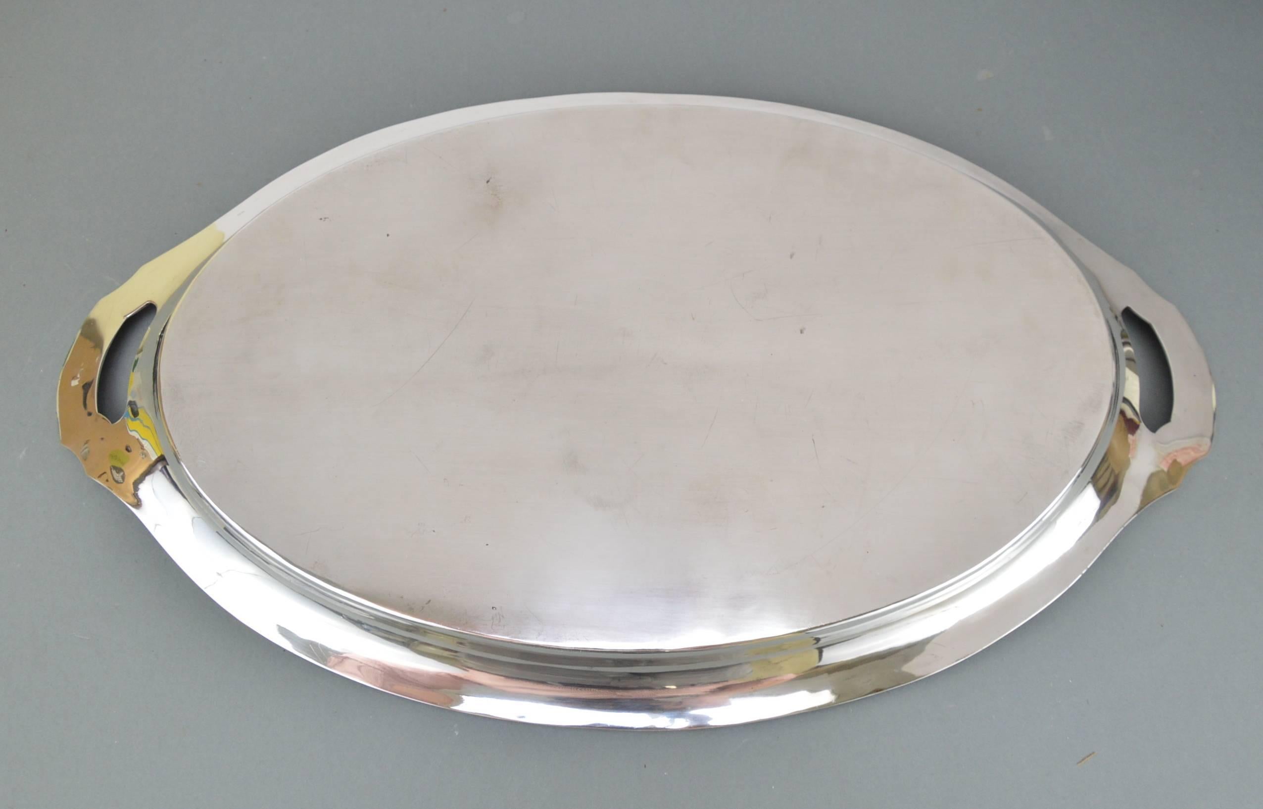 Silver Serving Tray by Wolfers Brothers Belgium, Late 19th Century In Good Condition In Brussels, BE