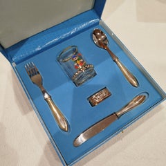 Silver Set of Cutlery (Fork, Knife, Spoon, Napkin Ring and Cup)