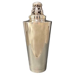 "Silver Shaker W/ Vine & Leaf Motif, " Exceptional Art Deco Piece by Nielsen