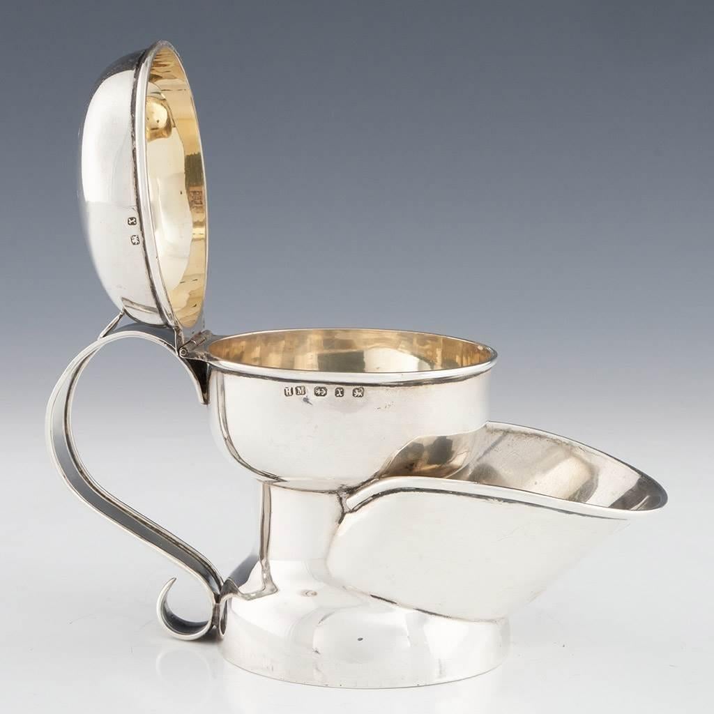 Taza de afeitar de plata Birmingham 1897 por Henry Mathews Británico en venta