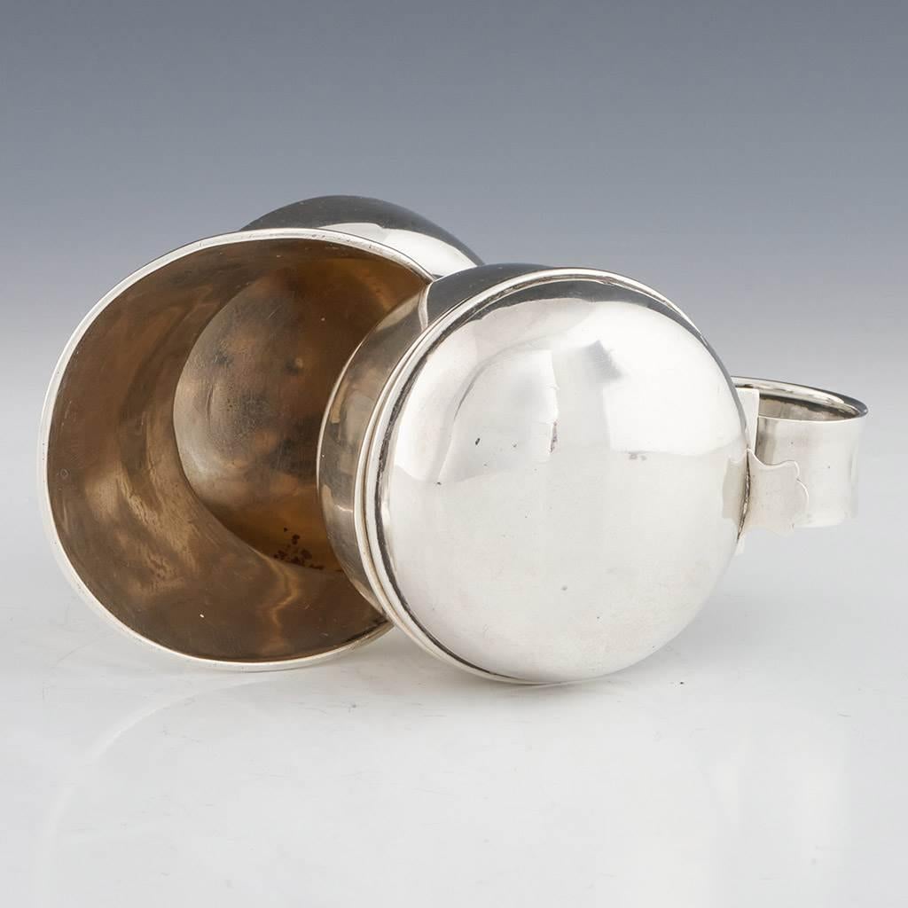 Taza de afeitar de plata Birmingham 1897 por Henry Mathews Fines del siglo XIX en venta