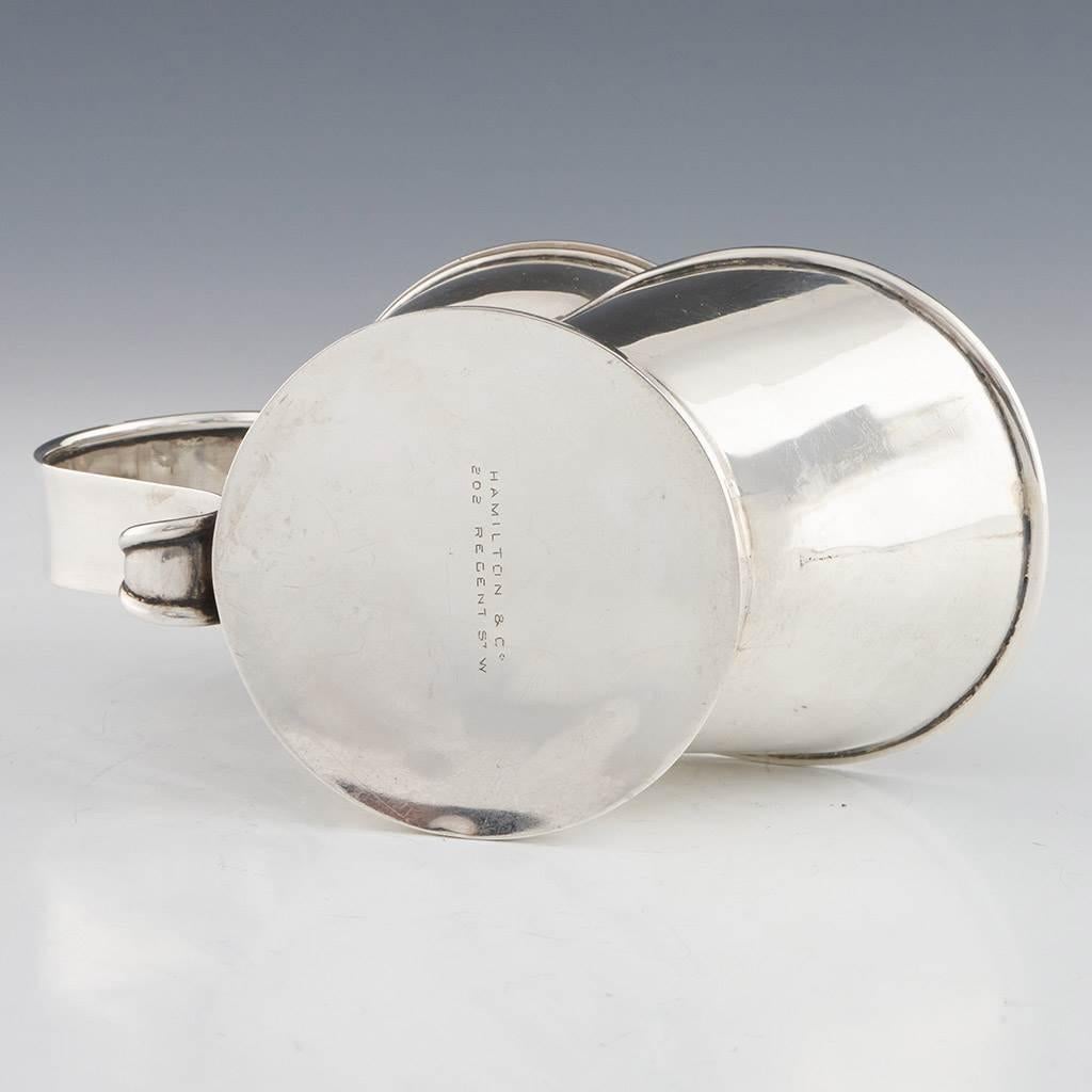 Taza de afeitar de plata Birmingham 1897 por Henry Mathews Plata esterlina en venta