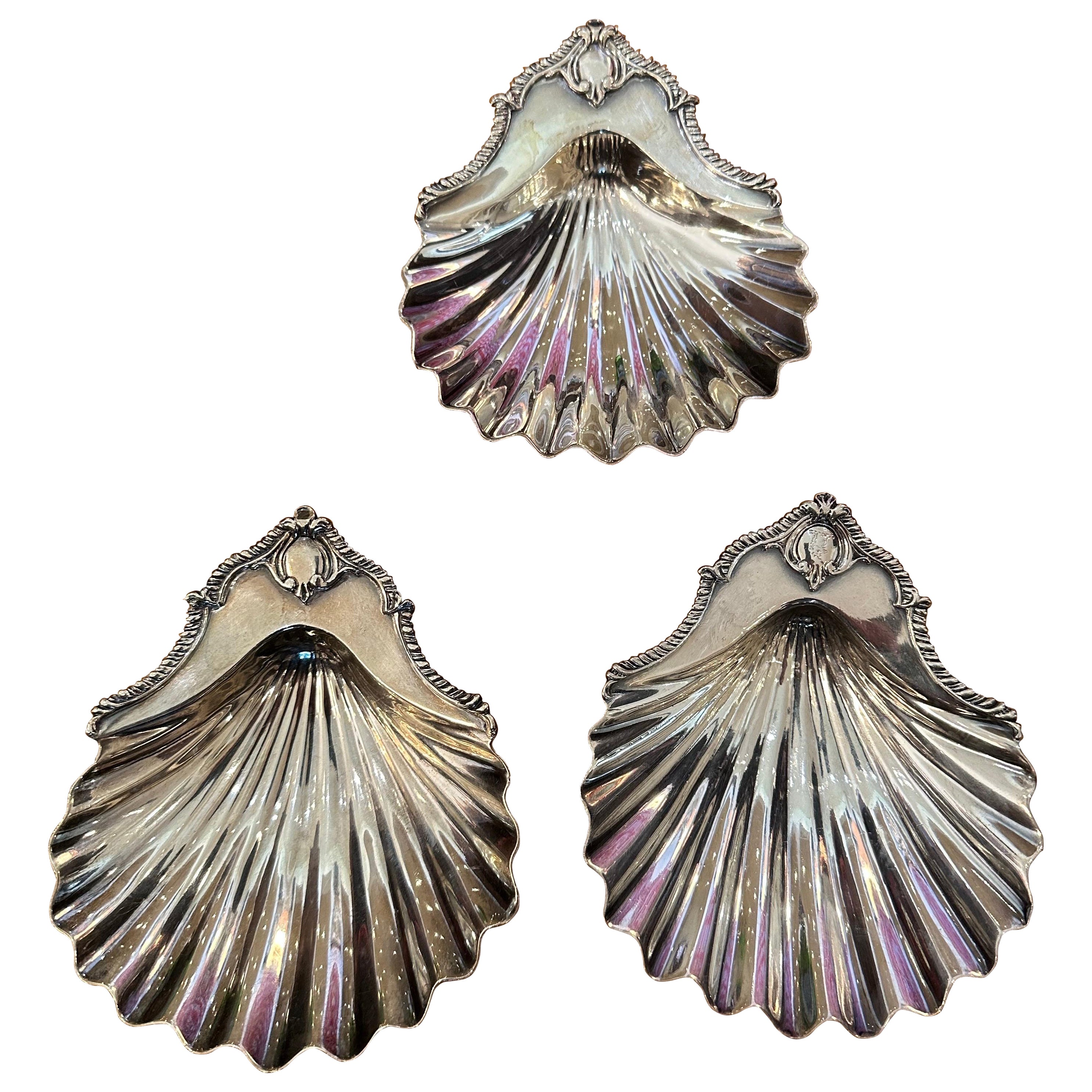 A. Silver Muschelform Servierschalen.  Der Preis gilt pro Gericht. im Angebot