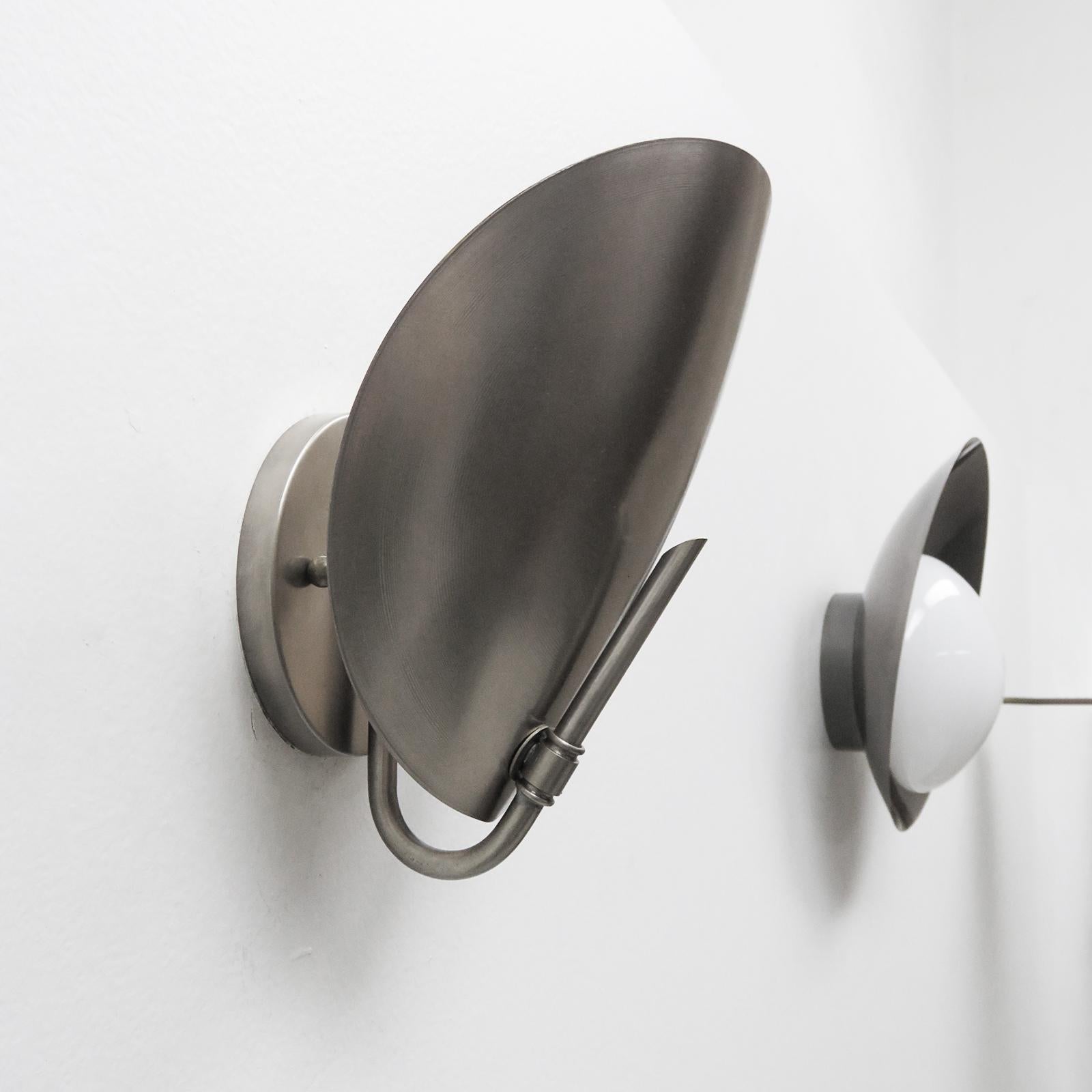 Silver Shell Wall Lights by Gallery L7 In New Condition For Sale In Los Angeles, CA