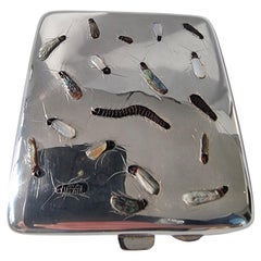 Antique Silver Shibayama Cigarette Case