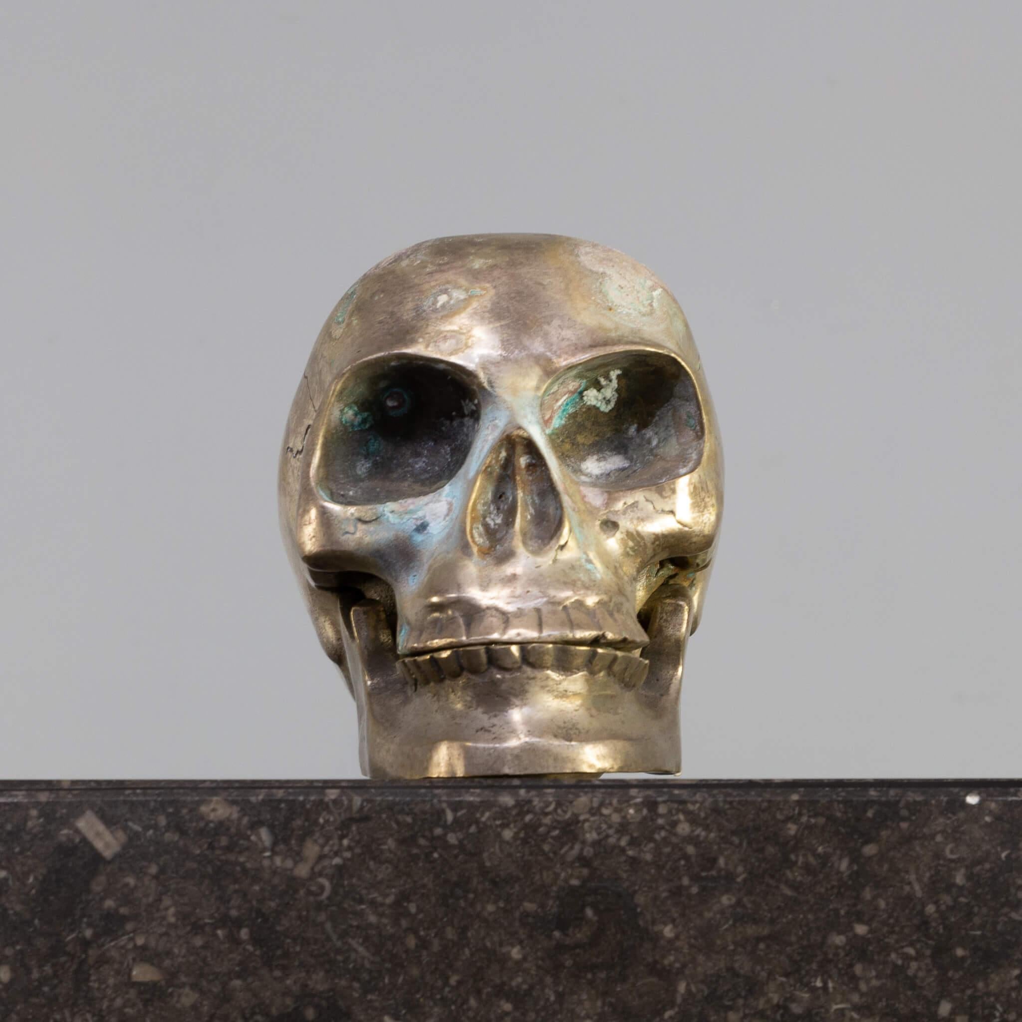 Silver Plate Silver Skull For Sale