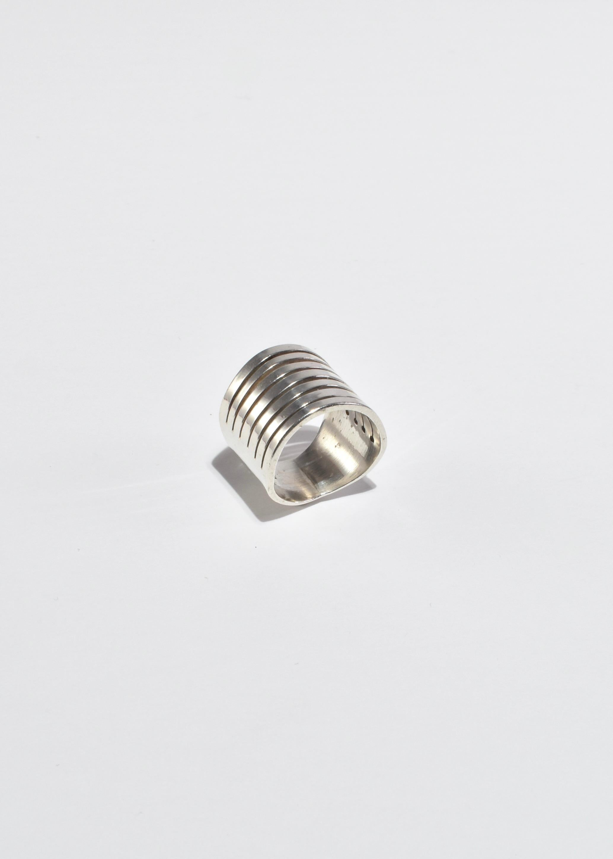 Silver Slotted Ring In Good Condition For Sale In Richmond, VA