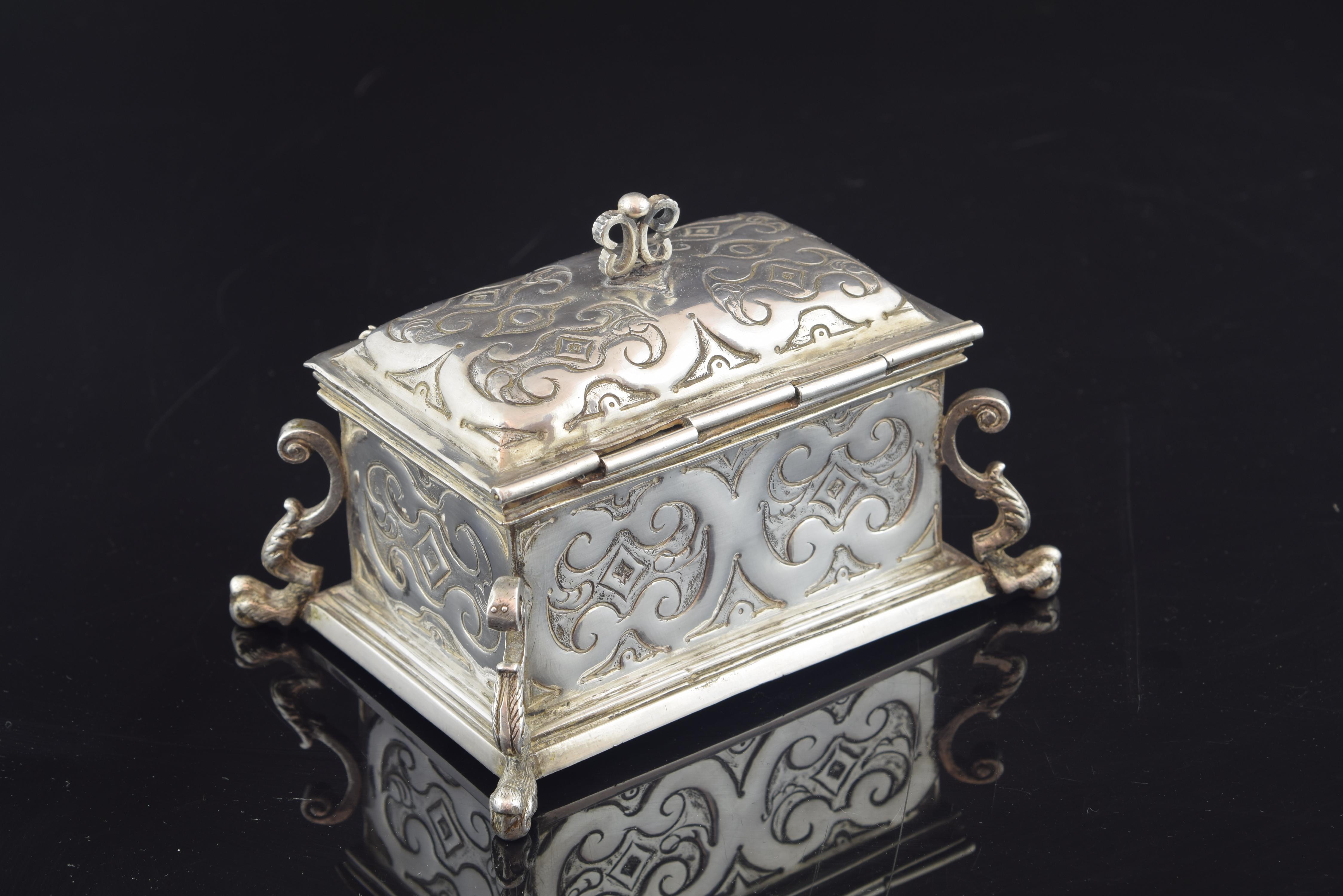 Baroque Silver Small Chest for the Holy Oil, 17th Century