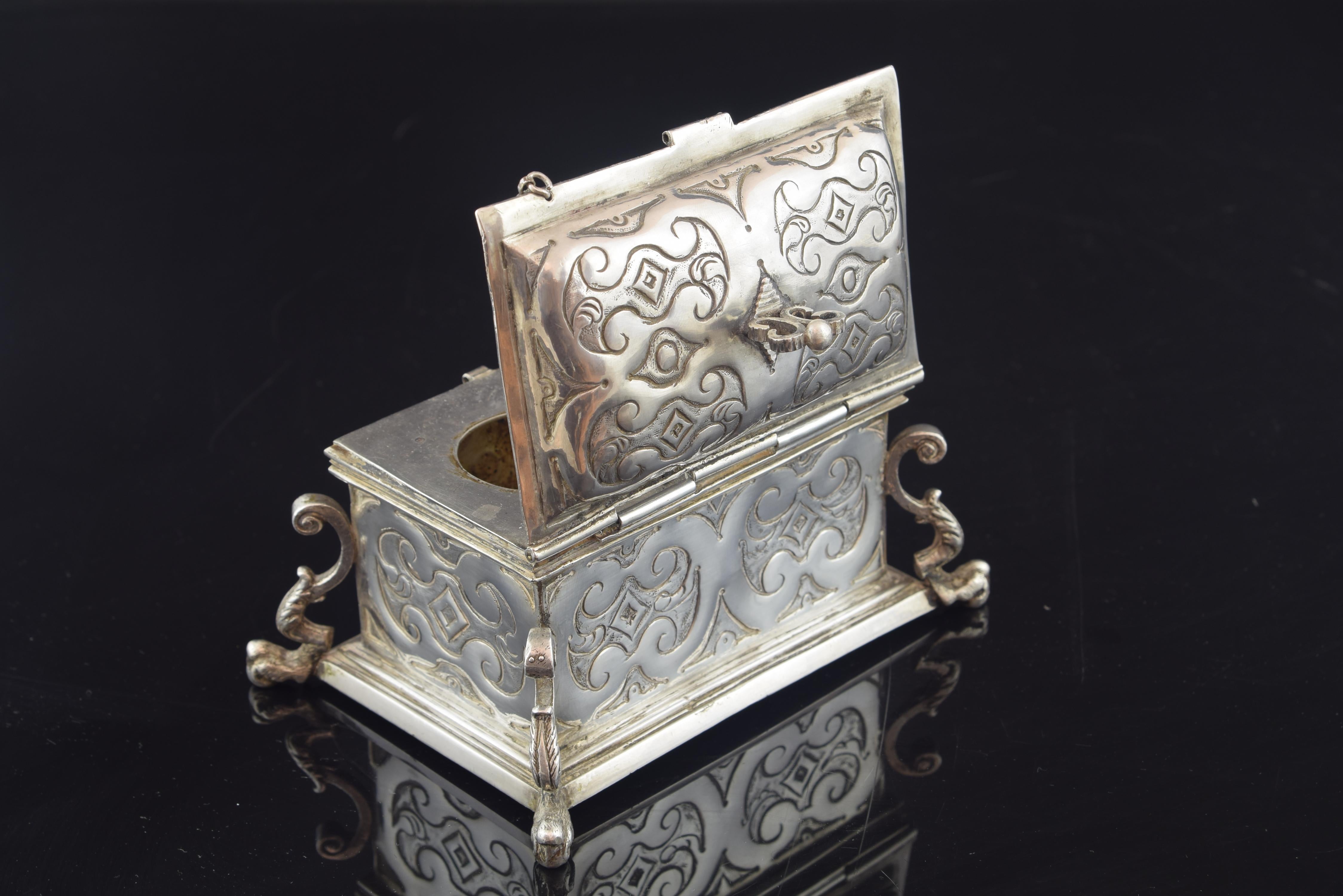 Silver Small Chest for the Holy Oil, 17th Century 1
