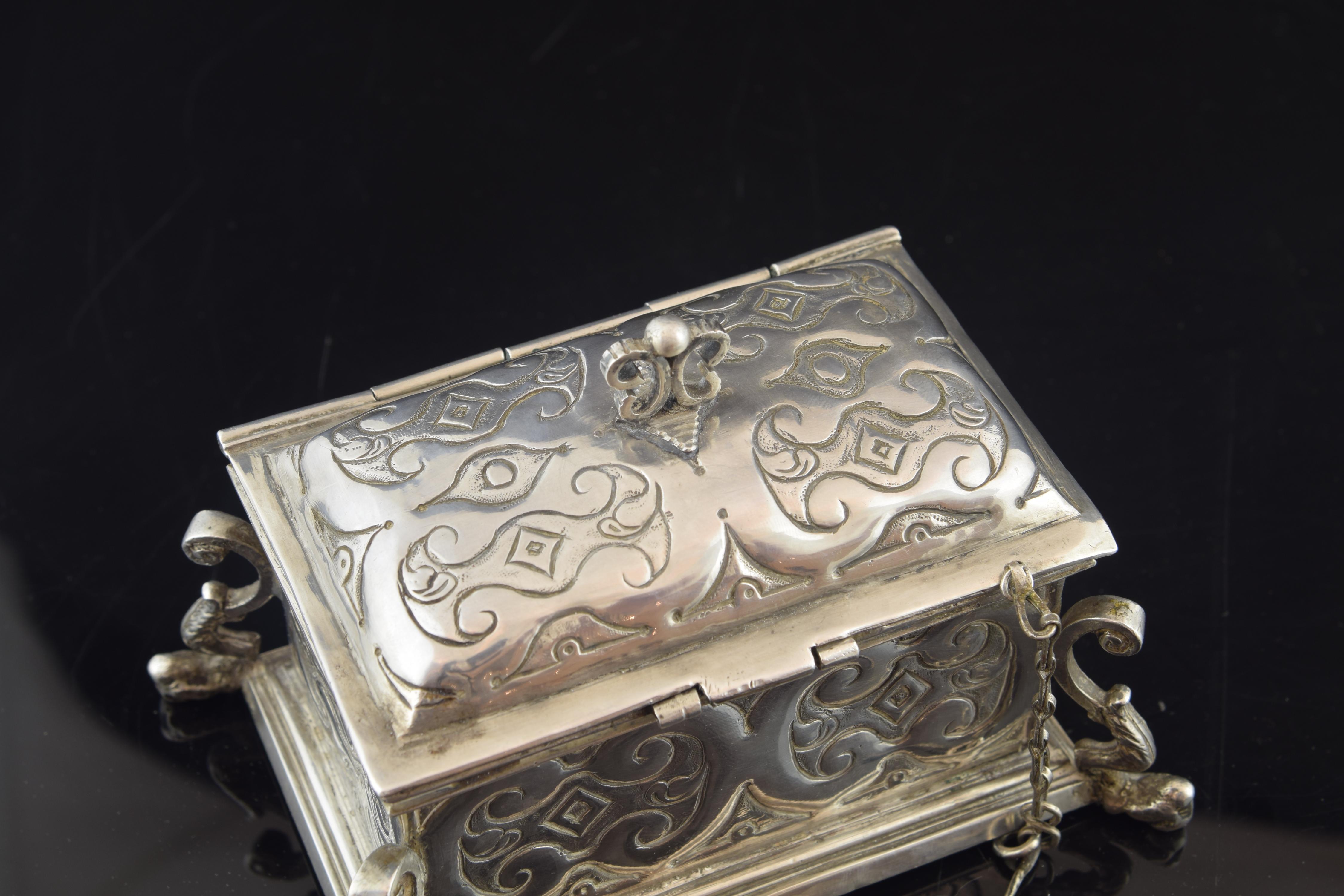 Silver Small Chest for the Holy Oil, 17th Century 2