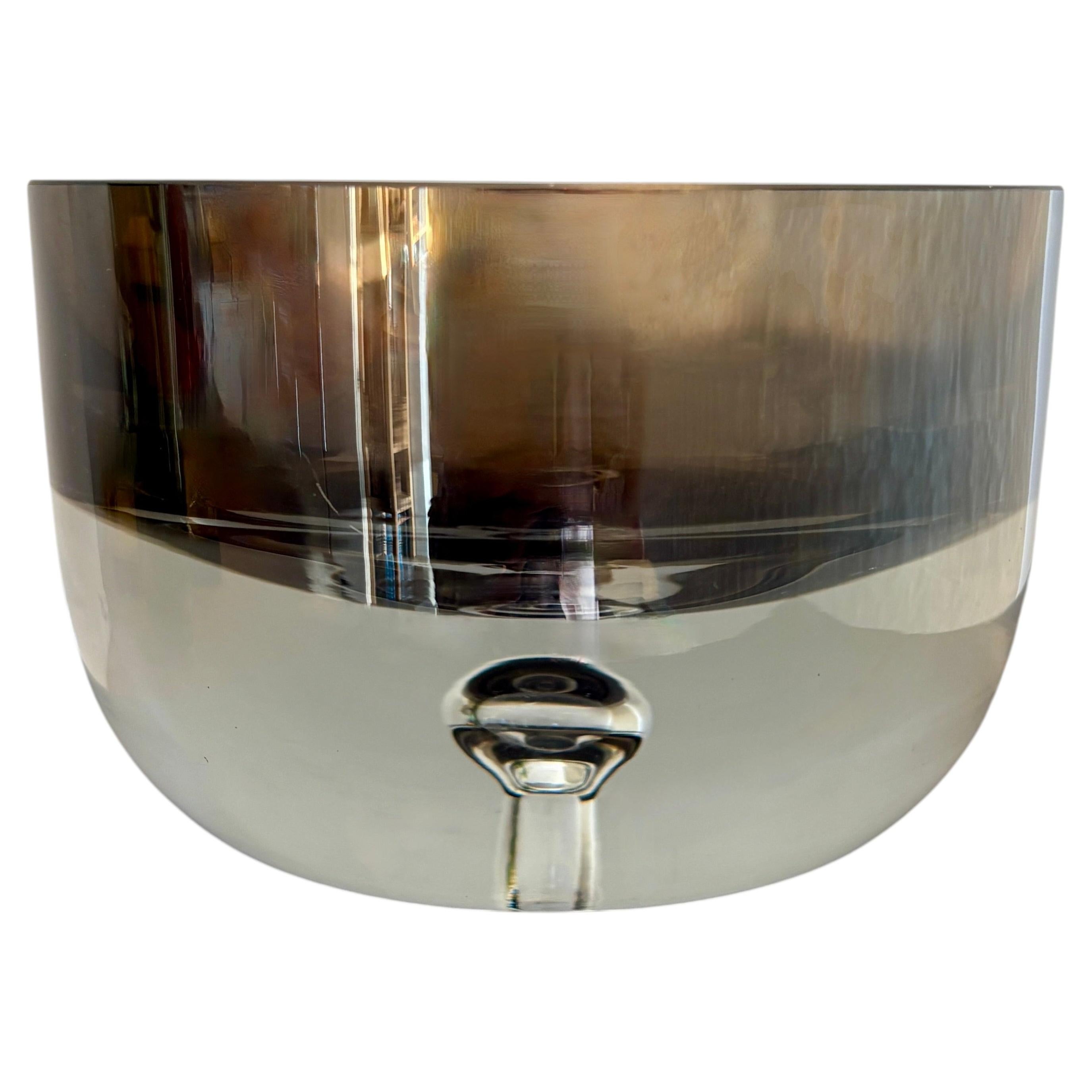 Silver Smoked Crystal Ashtray Atom by Hans Theo Baumann for Süssmuth, circa 1970 For Sale