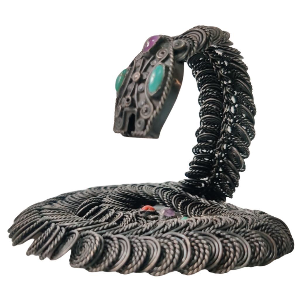 Silver Snake Necklace by Gustavo Martinez, Mexico 1960s