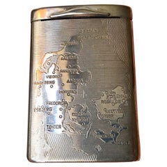 Silver Snuff Box with Map of Denmark, 1960s